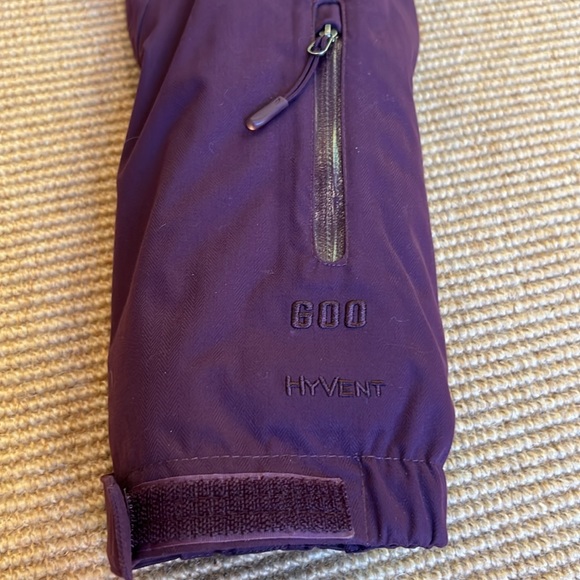 The North Face HyVent 600 Gotham Goose Down Hooded Purple Ski Jacket L - Picture 3 of 9